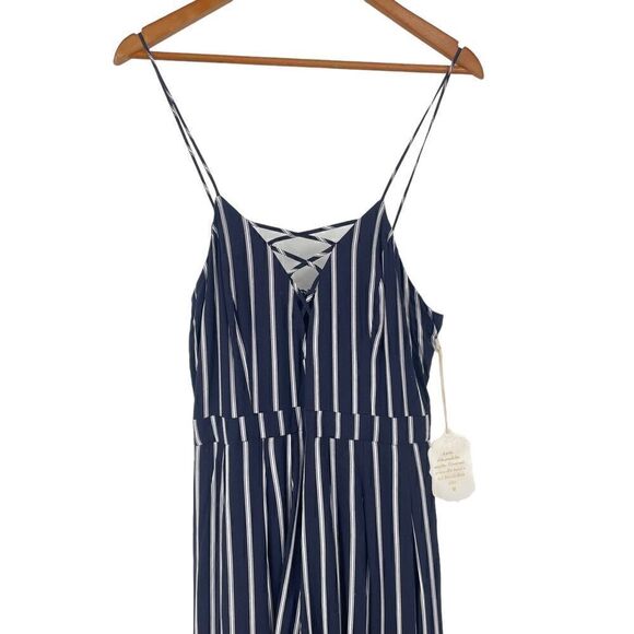 Altard State NWT Striped Short Jumpsuit Romper with Adjustable Straps Size Large - Picture 2 of 8